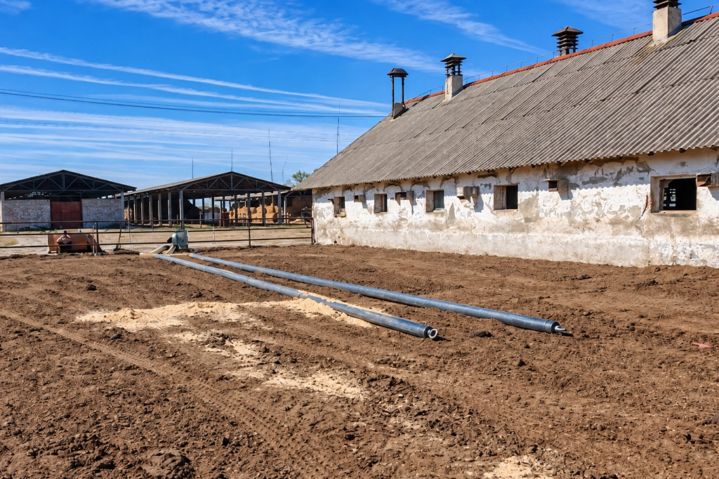 Pregatirea instalatiei de compostare, inainte de construirea gramezii